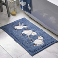 Cute Coastal Seagull Tufted Bath Mat - Non-Slip Plush Rug